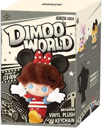pop mart DIMOO WORLD × Disney Series-Vinyl Plush Keychain Blind Box
